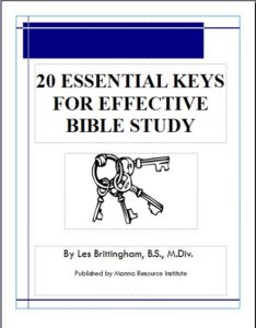 20 essential keys for effective bible study