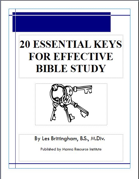 20 essential keys for effective bible study